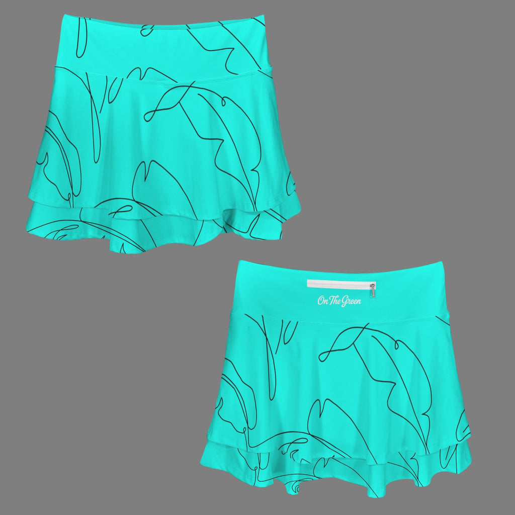 Teal Simple Leaf Skirt