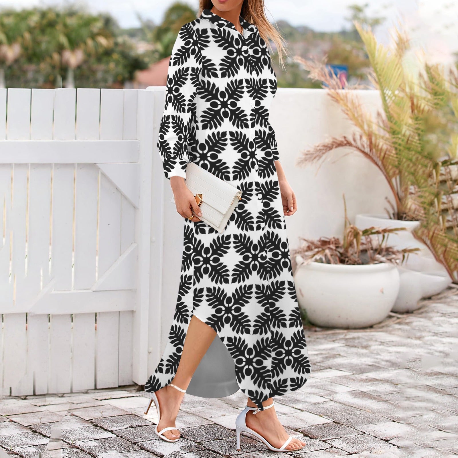 Black and White Quilt Maxi