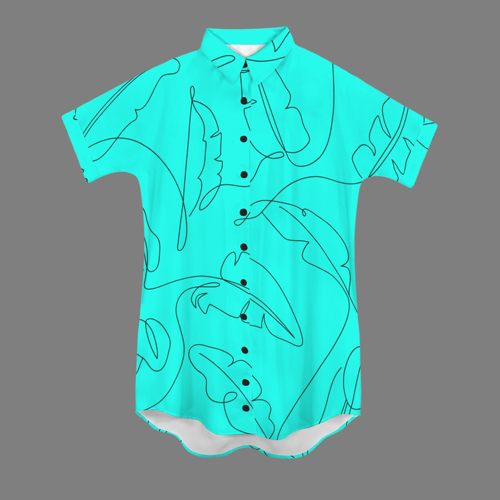 Off The Green teal leaf simple