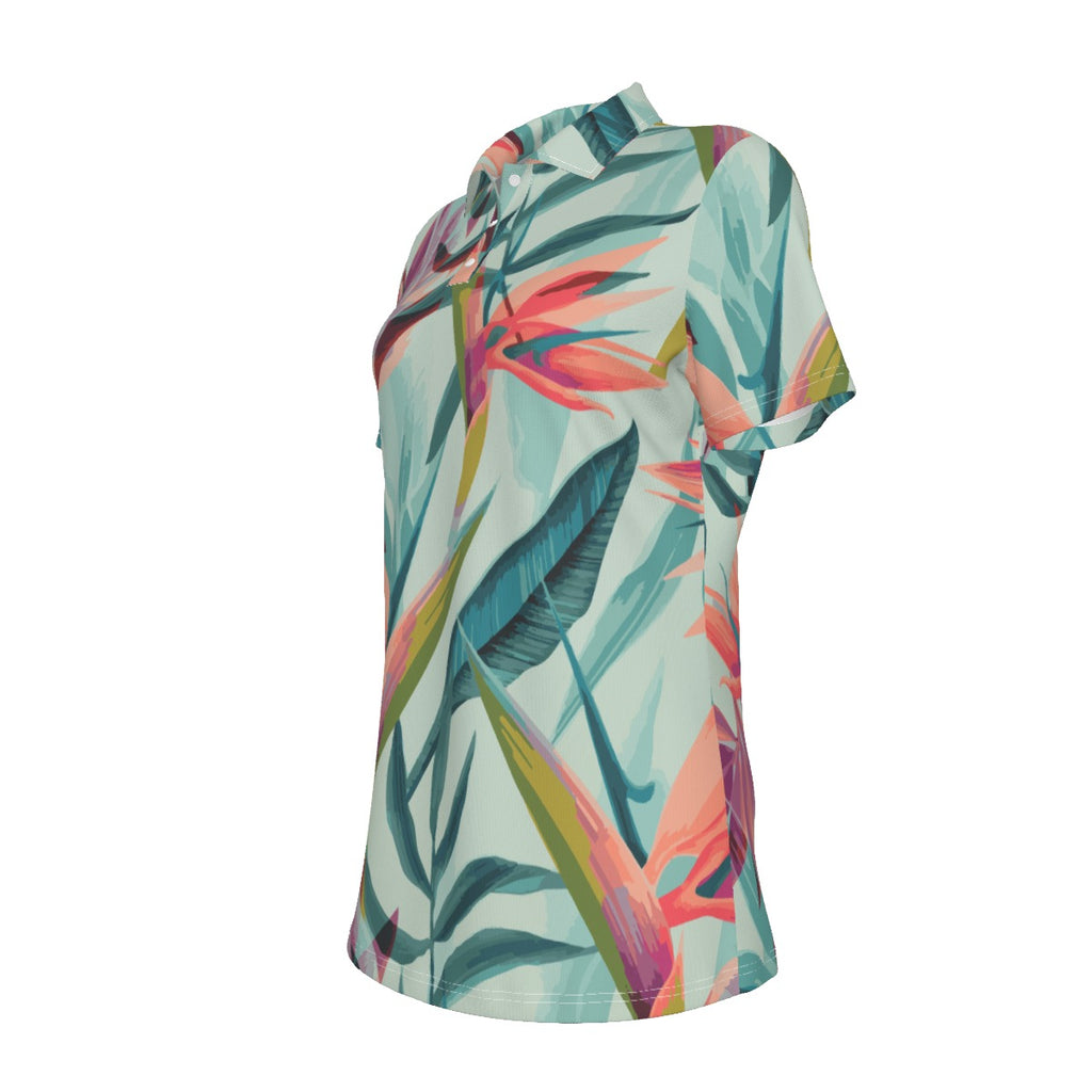 AGI Ladies Jungle print polo