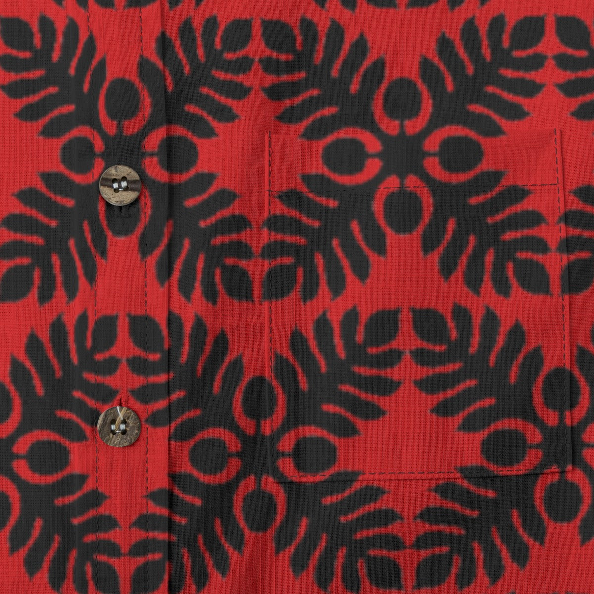 Red Ulu Kuiki Aloha Shirt