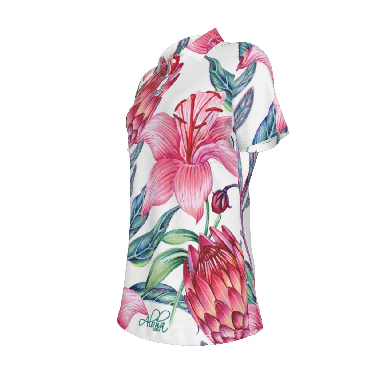 AGI Ladies Pink Floral Polo