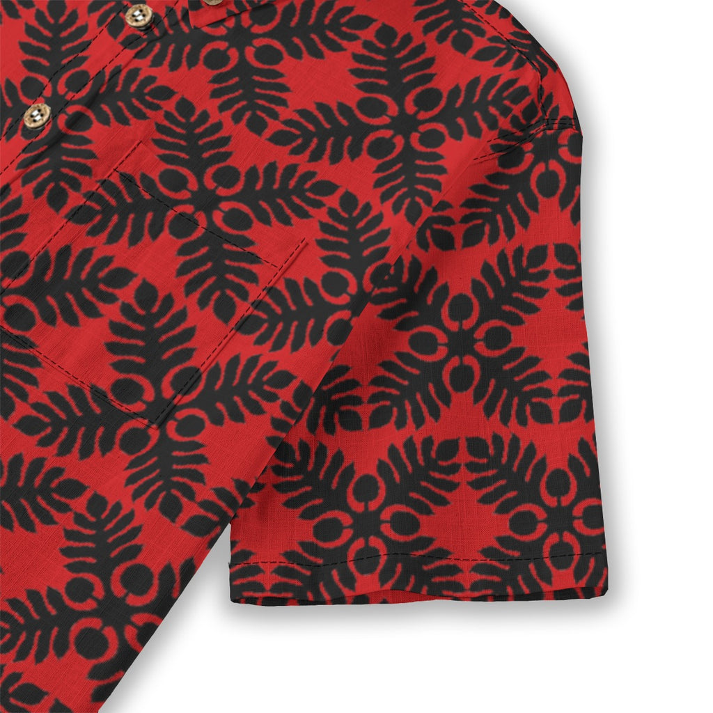 Red Ulu Kuiki Aloha Shirt