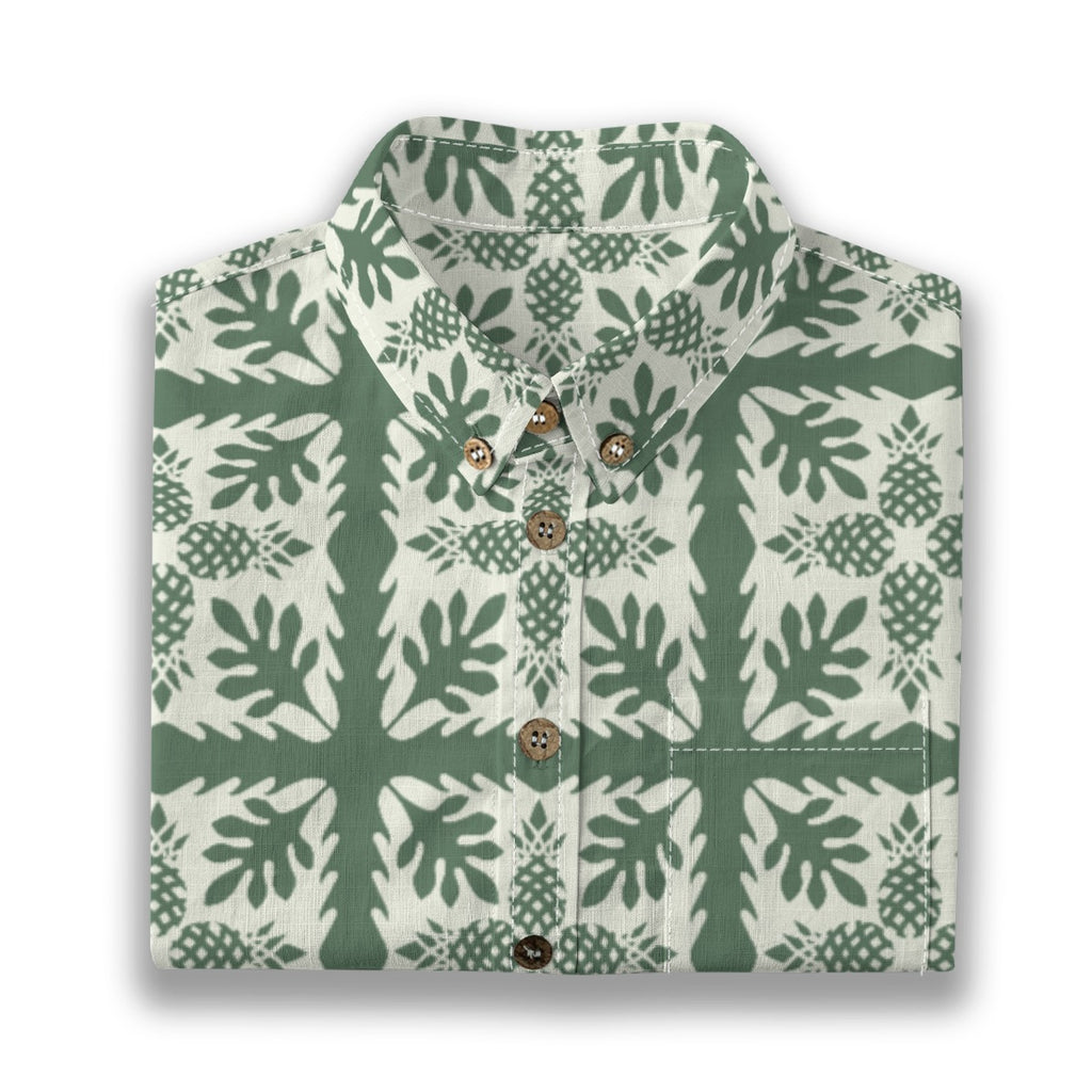Green Pina Aloha Shirt