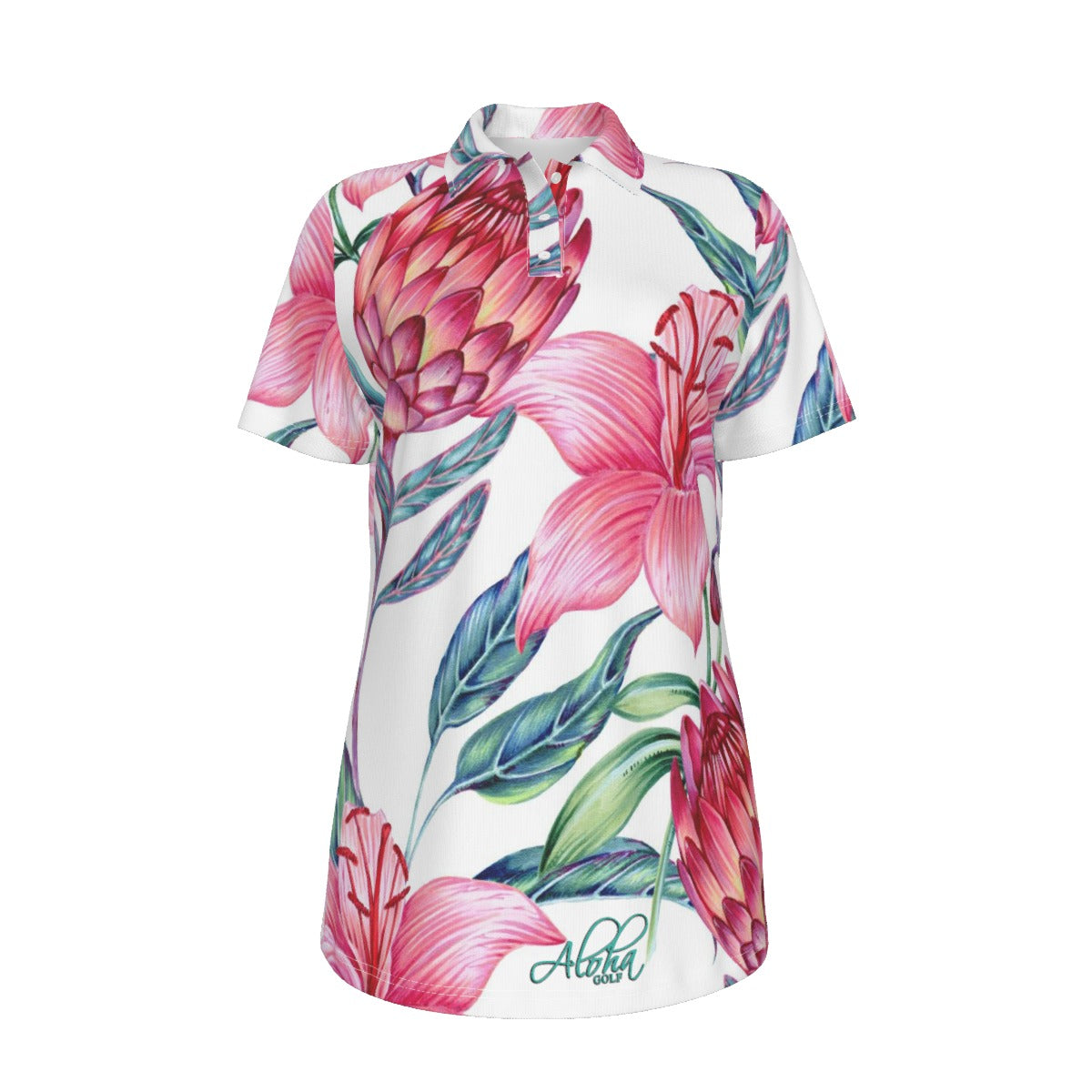 AGI Ladies Pink Floral Polo