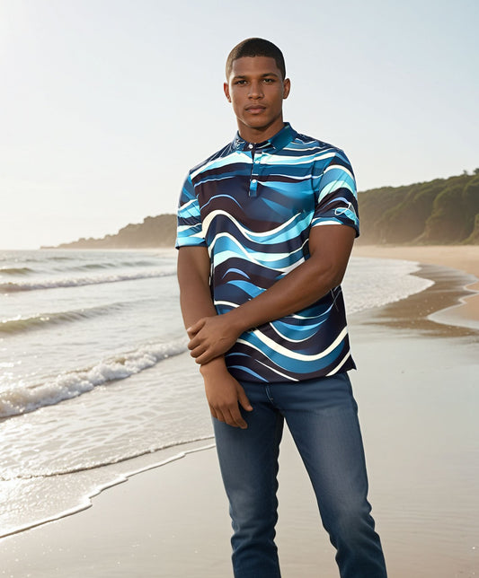 AGI Blue wave Mens Polo