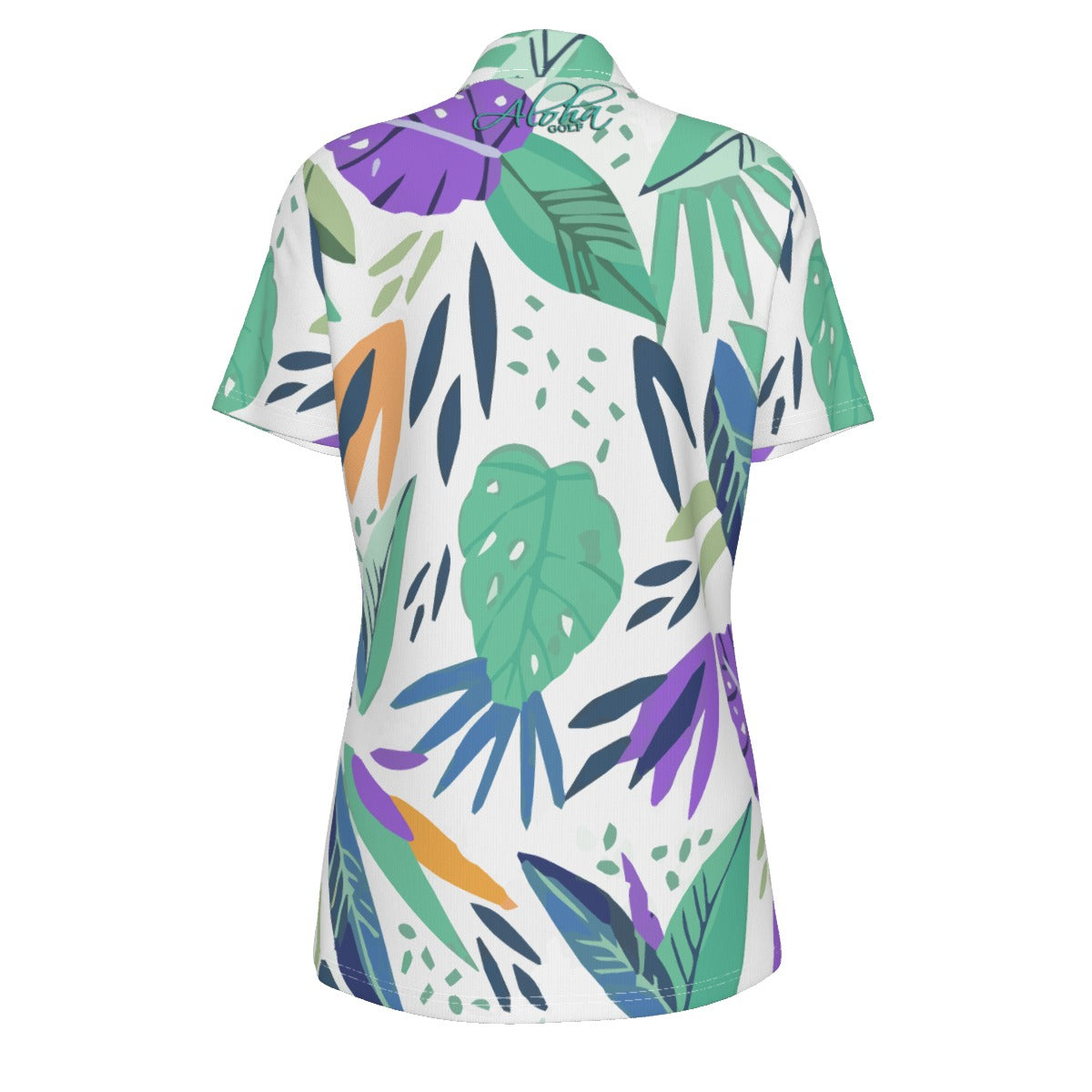 AGI Green and Purple Ladies Monstera Polo