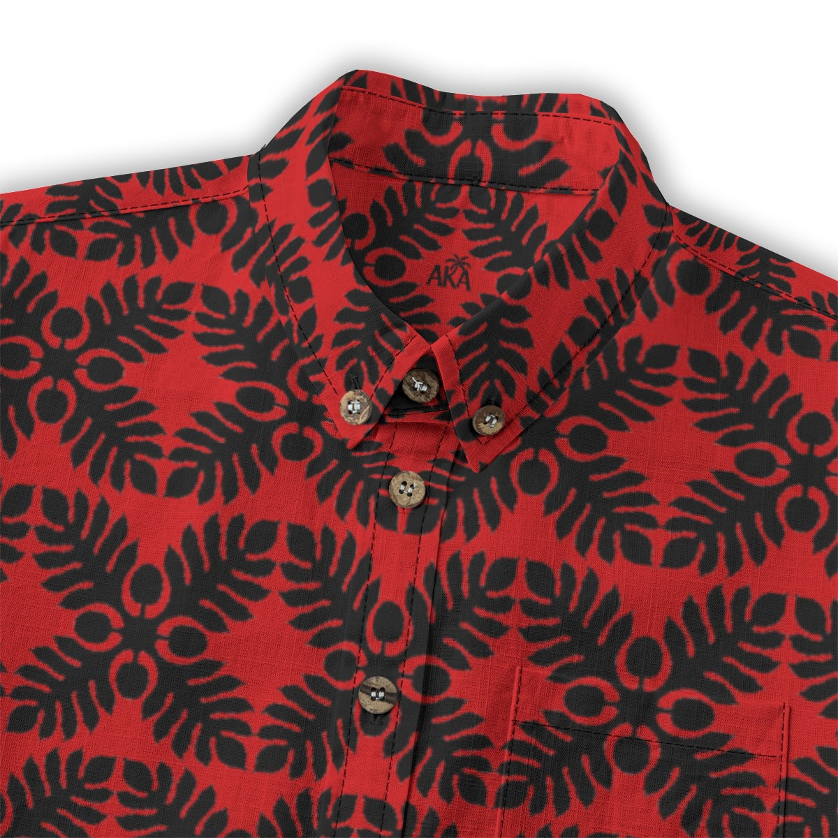 Red Ulu Kuiki Aloha Shirt