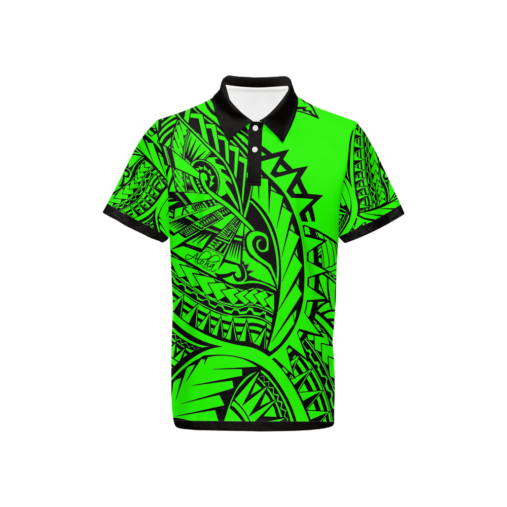 AGI Tatoo Green Mens Polo