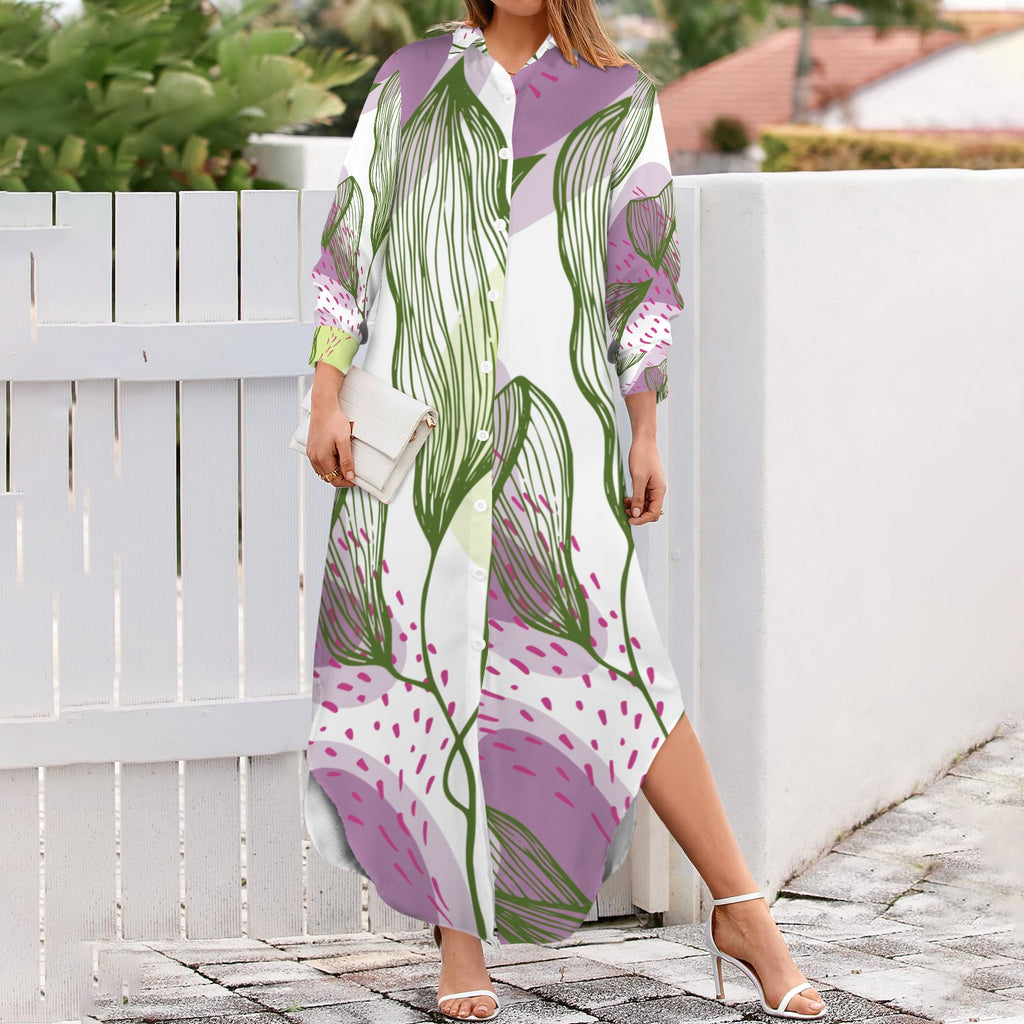 Purple/Green Sea Leaf Maxi