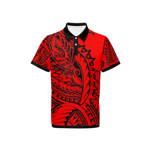 AGI Tatoo Red Mens Polo