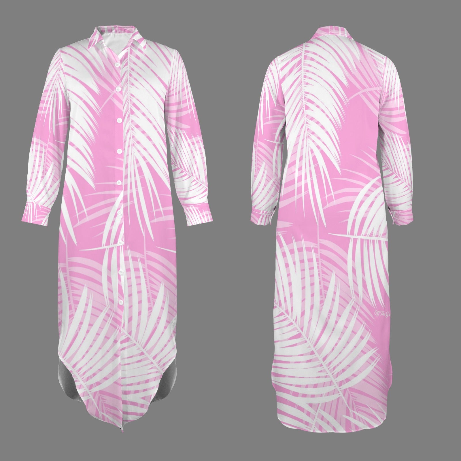 White/Pink Palm Maxi