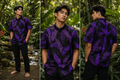 Purple Palm Aloha Shirt