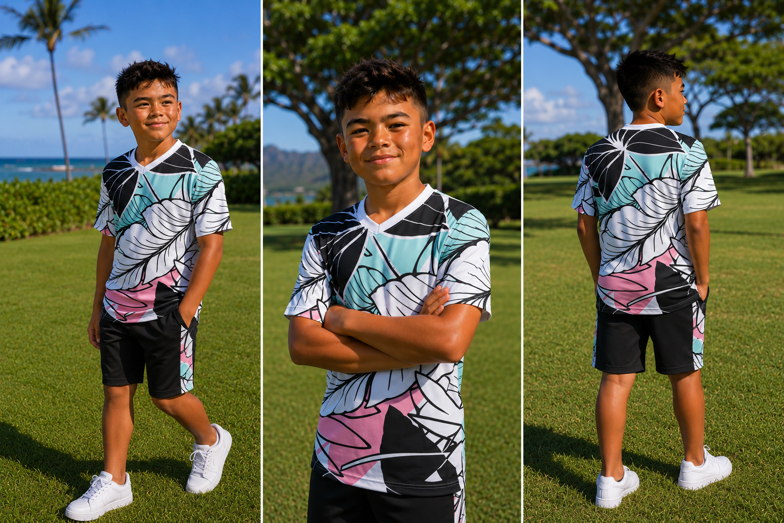 Pink and Blue Palm Acyive Set