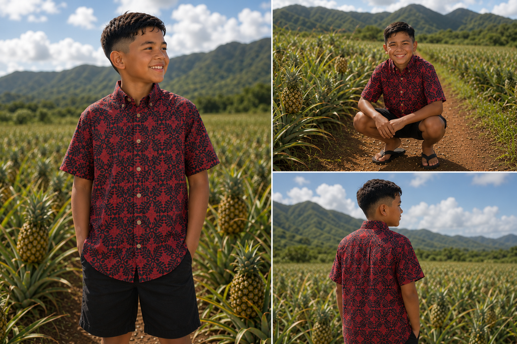 Red Ulu Aloha Shirt
