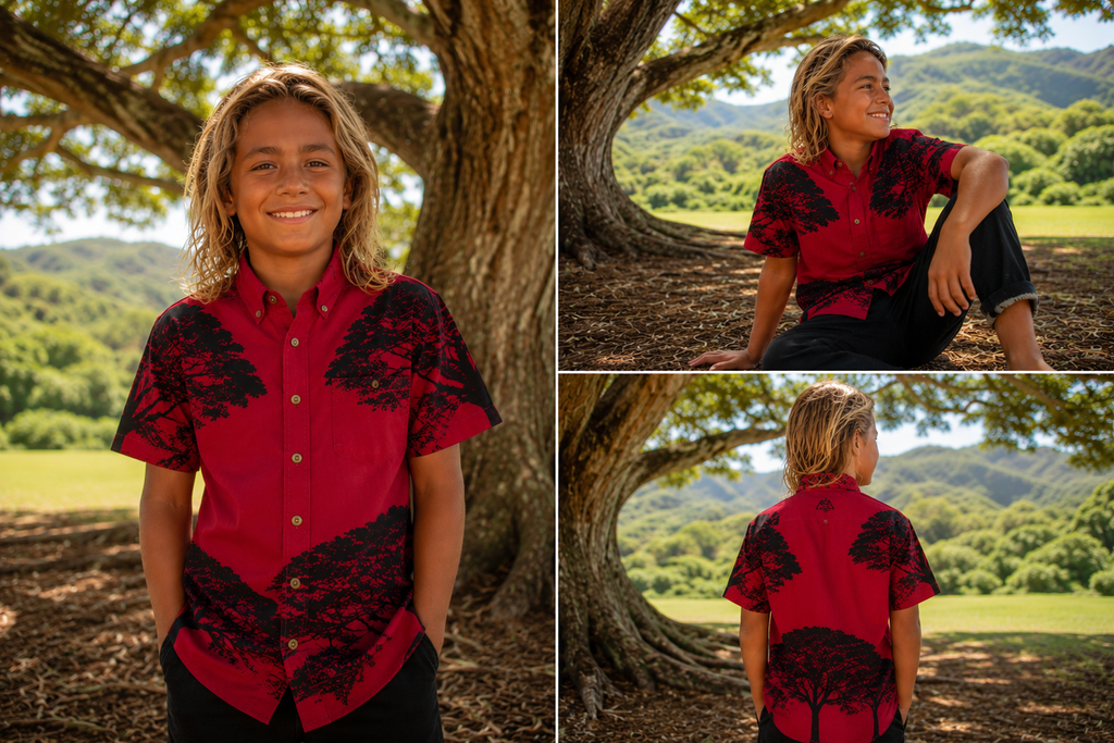 Junior Red Koa Aloha Shirt