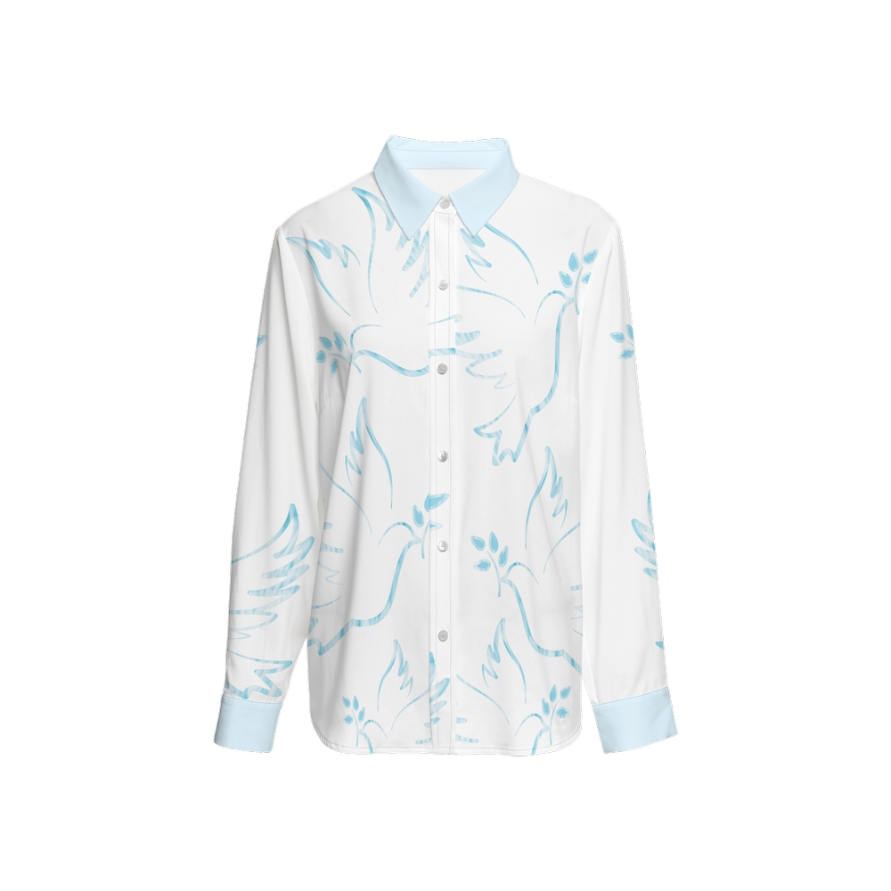 AGI Off the Course (Dove) Long Sleeve Button-Up Shirt