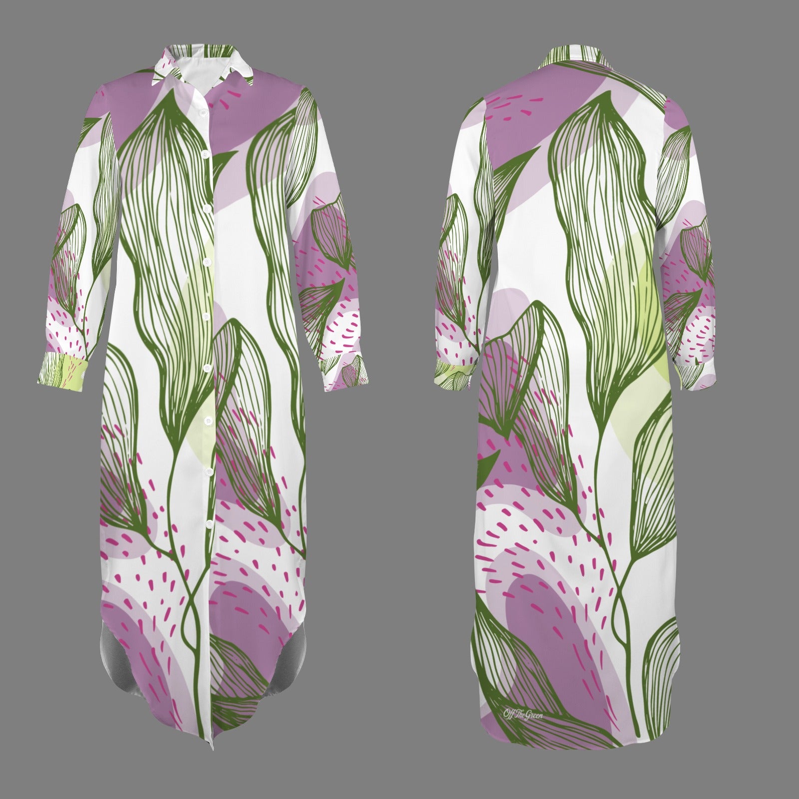 Purple/Green Sea Leaf Maxi
