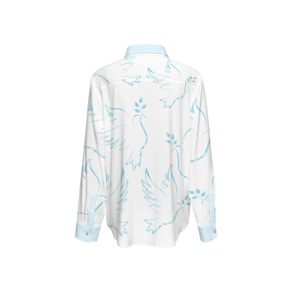 AGI Off the Course (Dove) Long Sleeve Button-Up Shirt