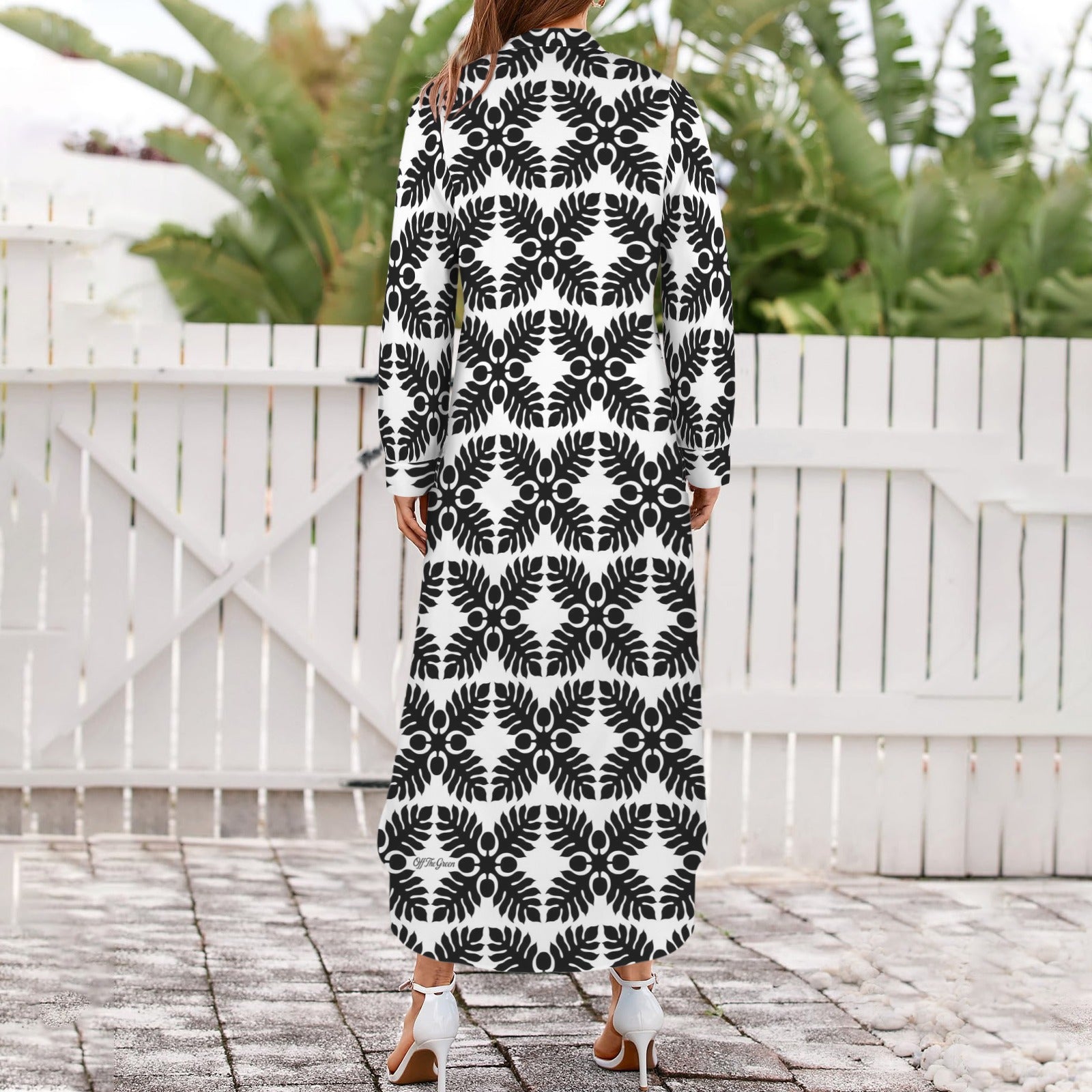 Black and White Quilt Maxi
